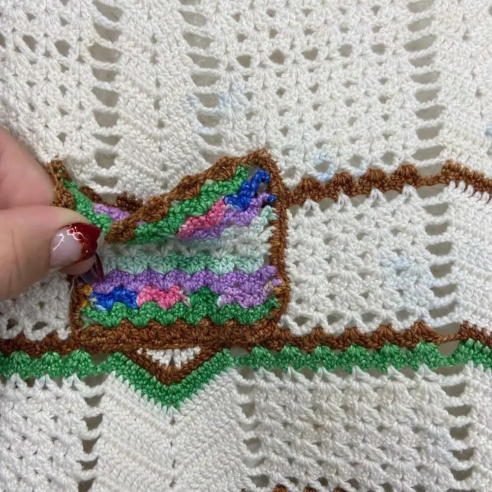 Vintage Handmade Crochet Apron